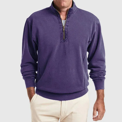 Polo de Manga Larga con Cuello con Cremallera para Hombre | Ideal para Uso Diario