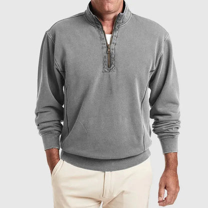 Polo de Manga Larga con Cuello con Cremallera para Hombre | Ideal para Uso Diario
