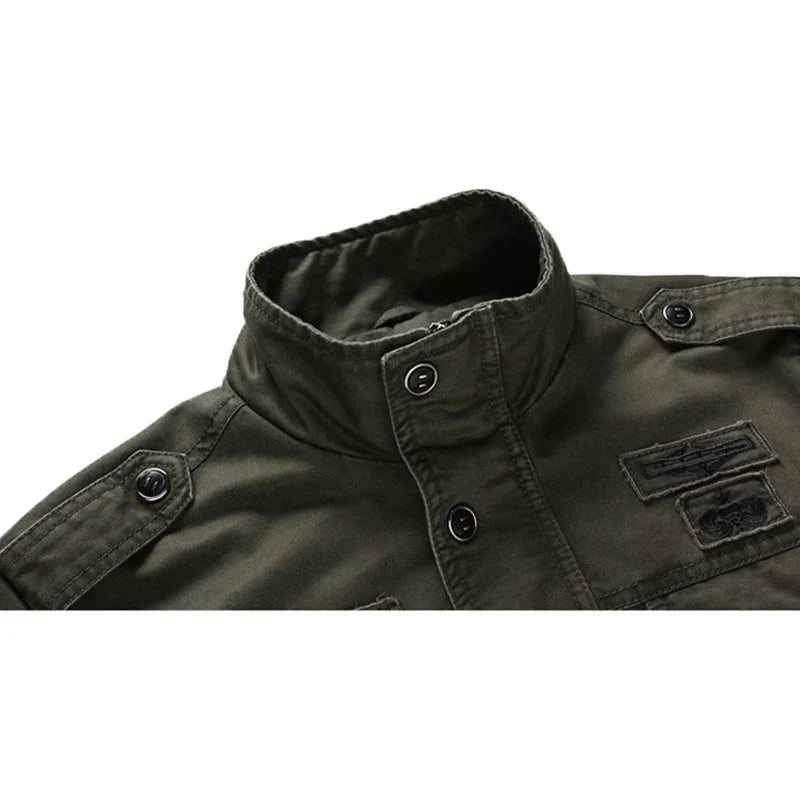 Chaqueta Con Cuello Alto Y Cierre De Botones Para Hombre | Ideal Para Uso Diario