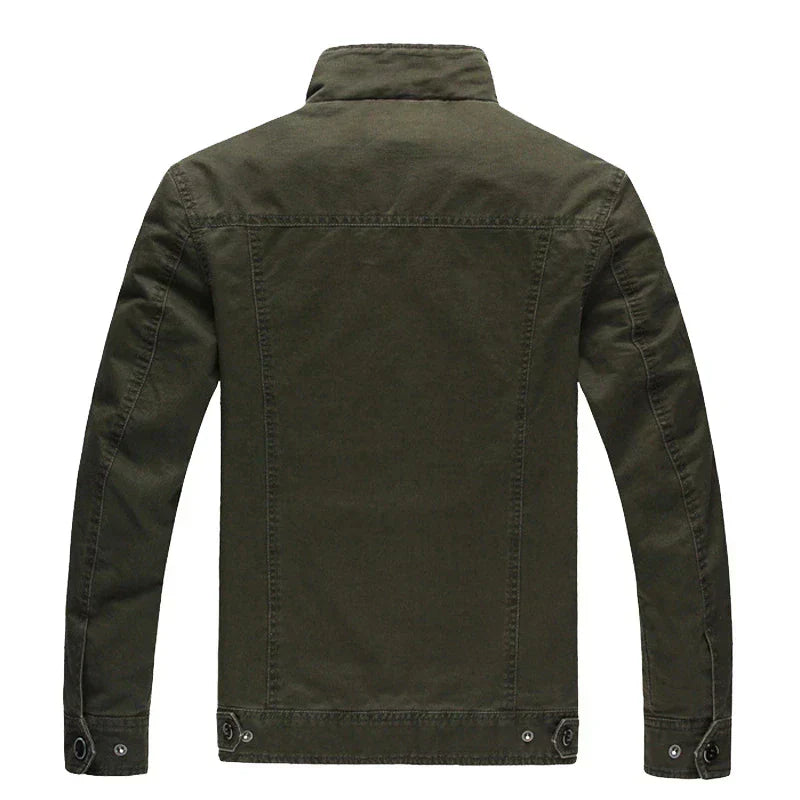 Chaqueta Con Cuello Alto Y Cierre De Botones Para Hombre | Ideal Para Uso Diario