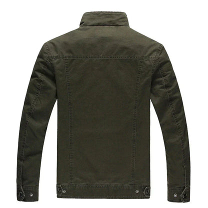 Chaqueta Con Cuello Alto Y Cierre De Botones Para Hombre | Ideal Para Uso Diario