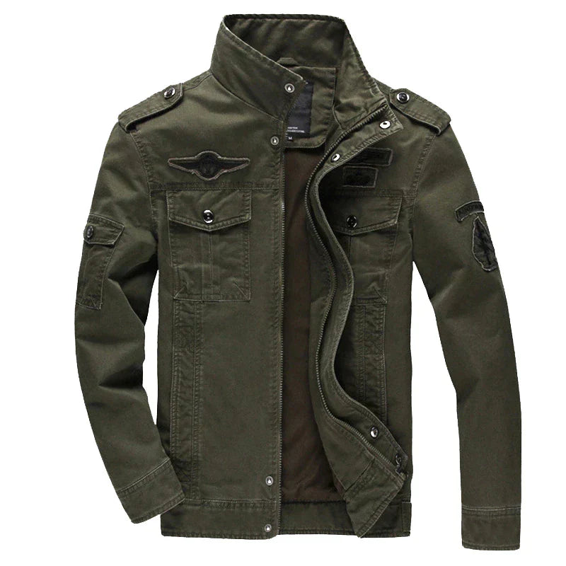Chaqueta Con Cuello Alto Y Cierre De Botones Para Hombre | Ideal Para Uso Diario
