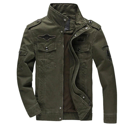 Chaqueta Con Cuello Alto Y Cierre De Botones Para Hombre | Ideal Para Uso Diario