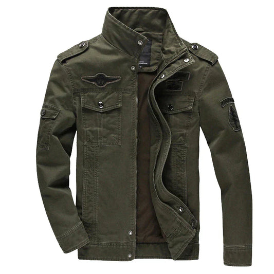 Chaqueta Con Cuello Alto Y Cierre De Botones Para Hombre | Ideal Para Uso Diario