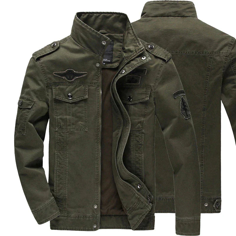 Chaqueta Con Cuello Alto Y Cierre De Botones Para Hombre | Ideal Para Uso Diario