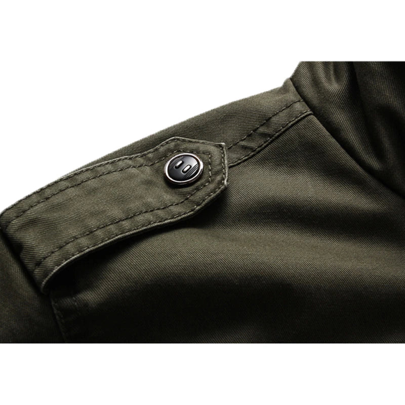 Chaqueta Con Cuello Alto Y Cierre De Botones Para Hombre | Ideal Para Uso Diario