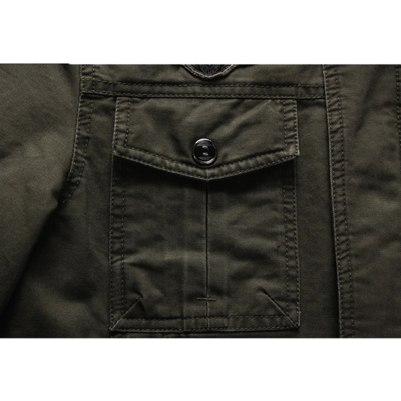 Chaqueta Con Cuello Alto Y Cierre De Botones Para Hombre | Ideal Para Uso Diario