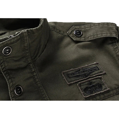 Chaqueta Con Cuello Alto Y Cierre De Botones Para Hombre | Ideal Para Uso Diario
