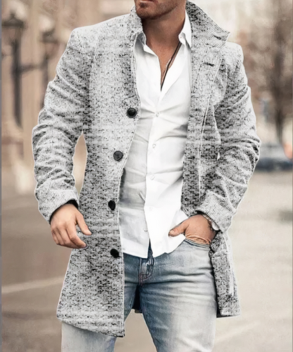 Trench Coat Largo con Cuello en V para Adultos | Ideal para Períodos de Entretiempo