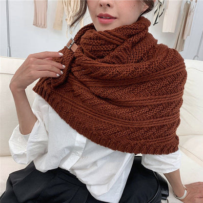 Chal Triangular con Cierre Ajustable para Mujer | Ideal para Invierno