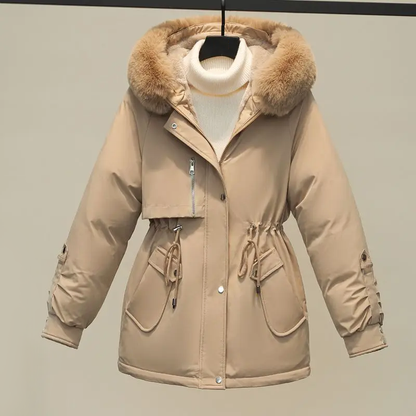 Abrigo acolchado con capucha para mujer | Ideal para otoño e invierno