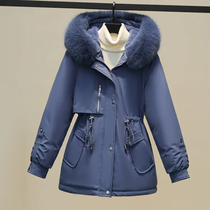 Abrigo acolchado con capucha para mujer | Ideal para otoño e invierno