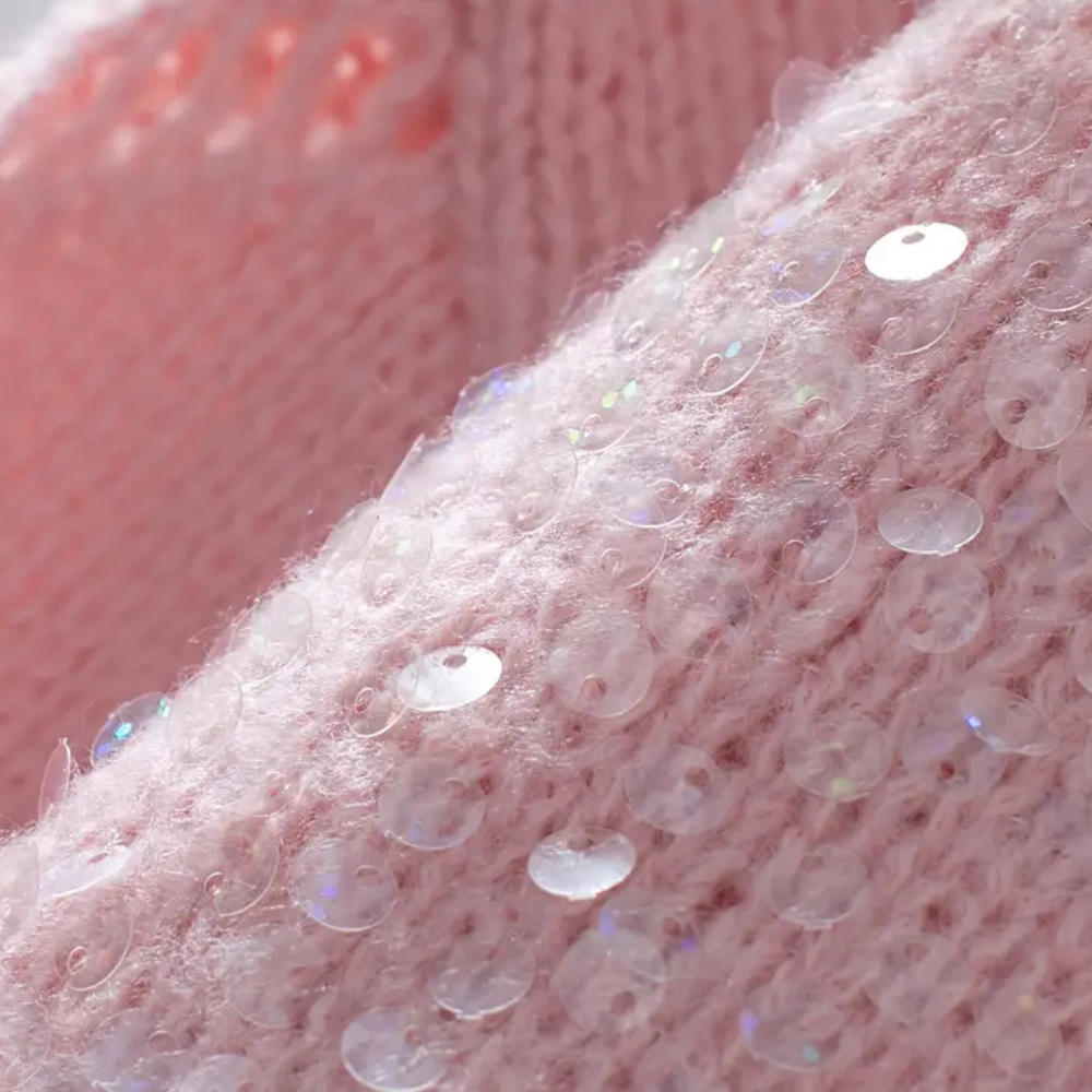 Jersey de Punto con Detalles Brillantes para Mujer | Ideal para Uso Diario
