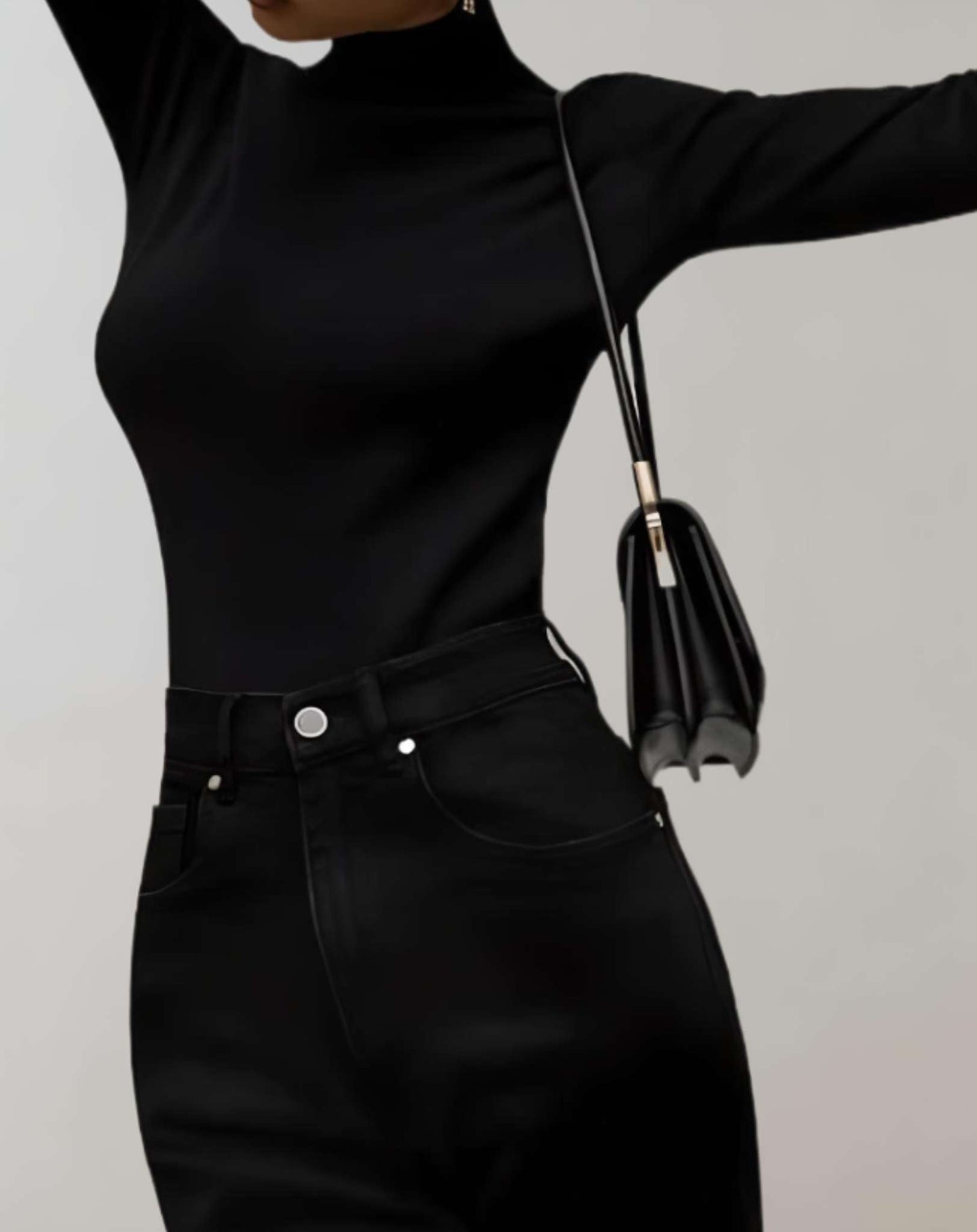 Sweater Con Cuello Alto Y Diseño Liso Para Mujer | Ideal Para Primavera, Otoño E Invierno