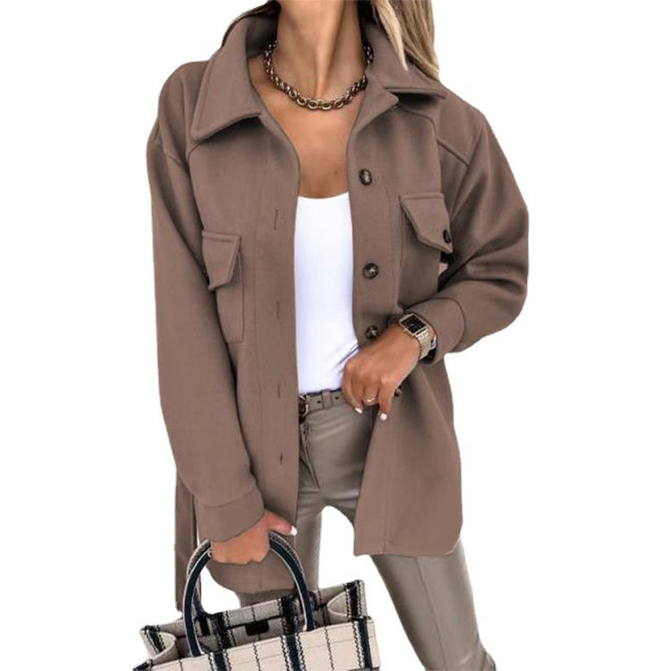 Chaqueta con Corte Ajustado y Cierre Frontal para Mujer | Ideal para Primavera, Otoño y Días Frescos