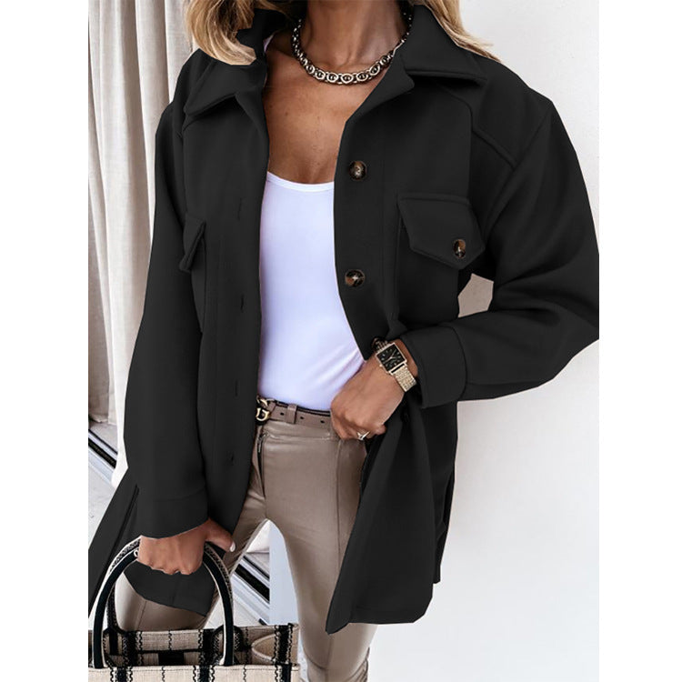 Chaqueta con Corte Ajustado y Cierre Frontal para Mujer | Ideal para Primavera, Otoño y Días Frescos