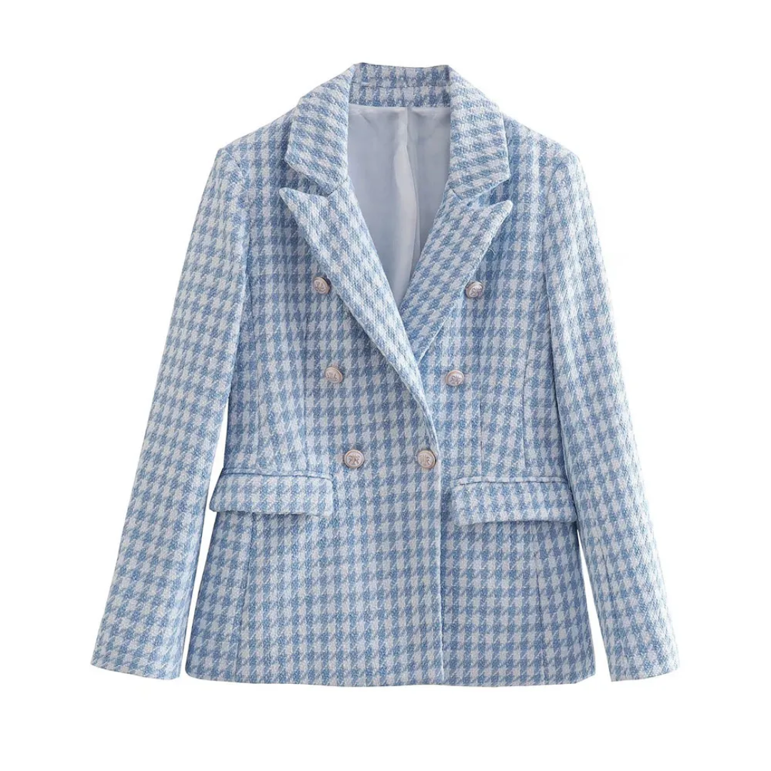 Blazer Con Cierre Frontal Y Bolsillos Con Solapa Para Mujer | Ideal Para Actividades Diarias Y Profesionales