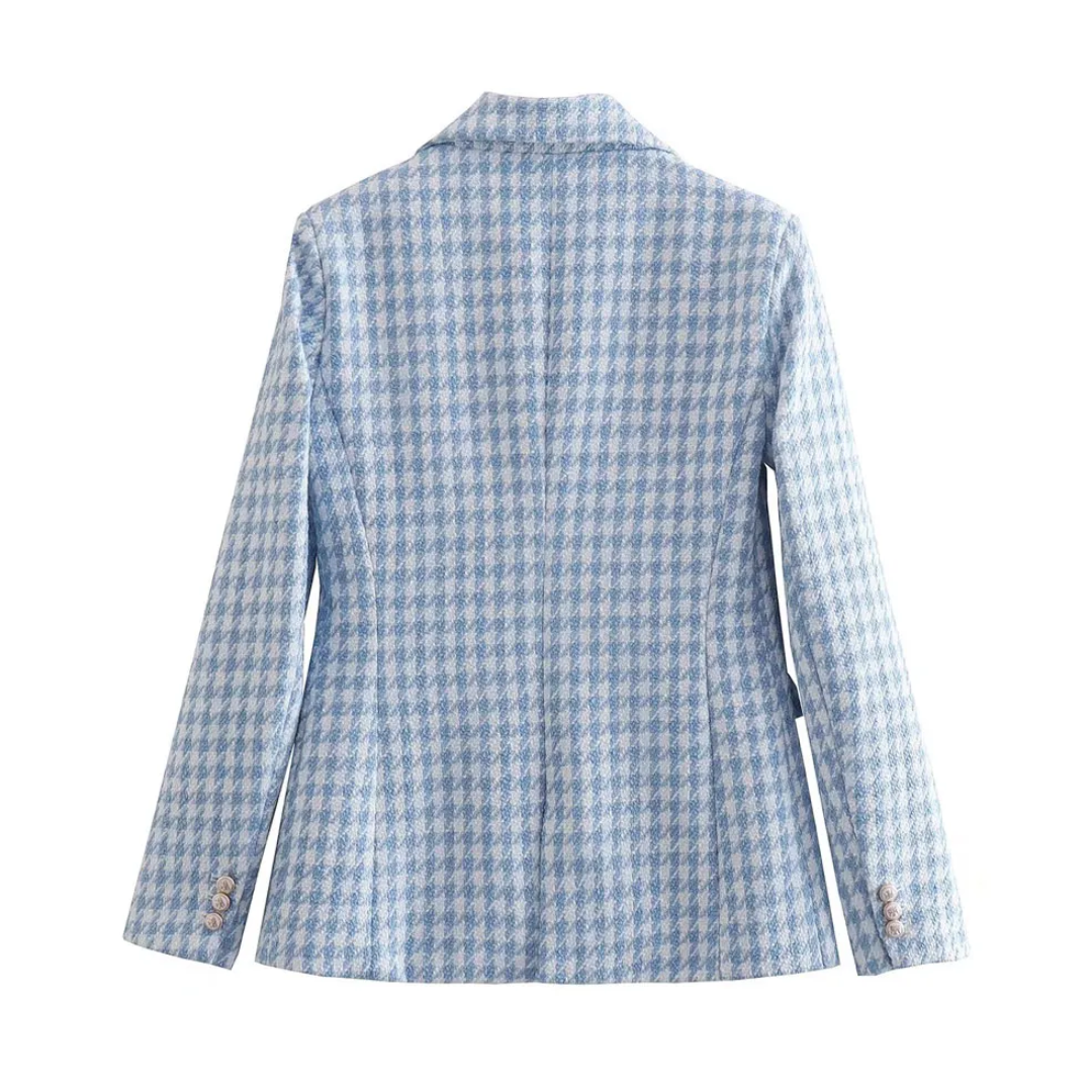 Blazer Con Cierre Frontal Y Bolsillos Con Solapa Para Mujer | Ideal Para Actividades Diarias Y Profesionales