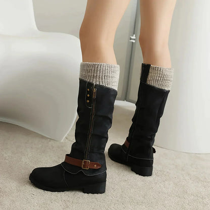 Botas Altas Con Tacón Bajo Para Mujer | Ideal Para Otoño E Invierno