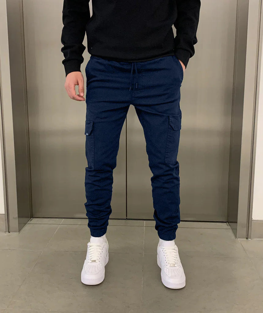Pantalón Jogger Cargo con Corte Entallado y Cintura Elástica para Hombre | Ideal para Uso Diario
