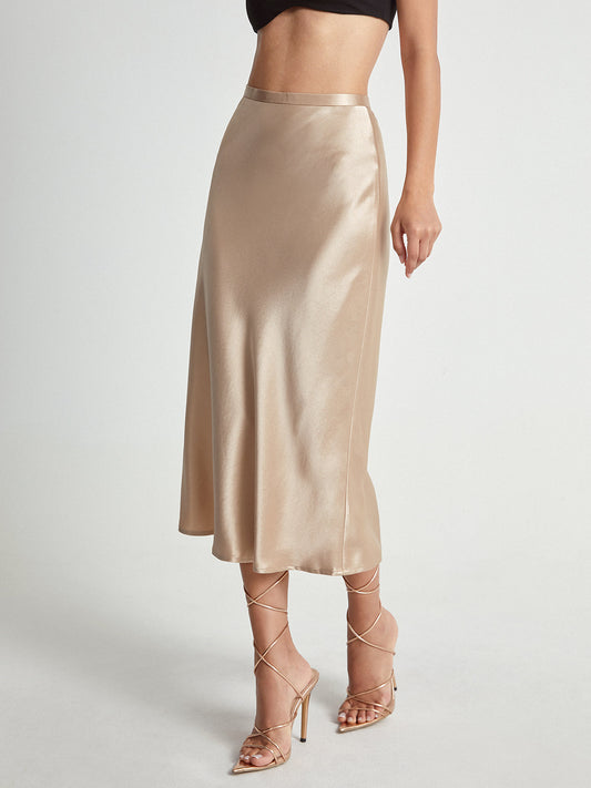 Falda Midi de Talle Alto con Corte Evasé para Mujer | Ideal para Uso Diario y Ocasiones Formales