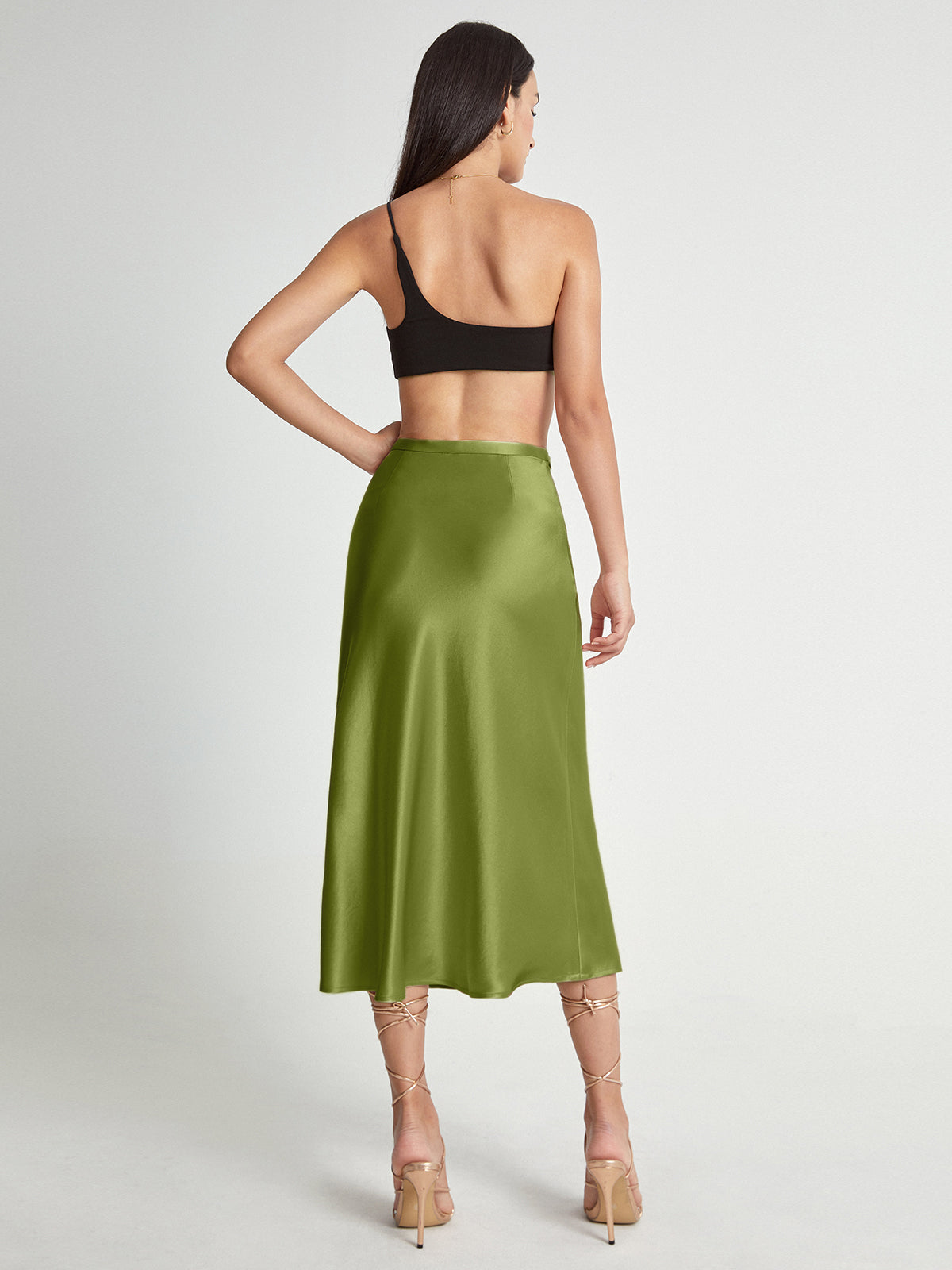 Falda Midi de Talle Alto con Corte Evasé para Mujer | Ideal para Uso Diario y Ocasiones Formales