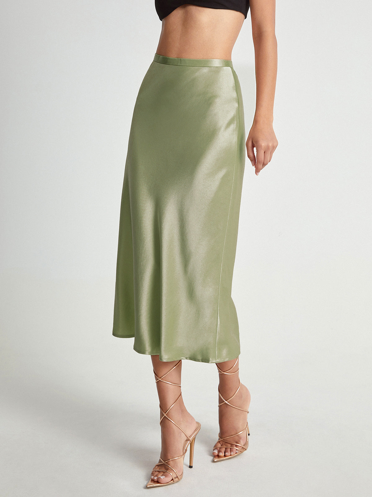 Falda Midi de Talle Alto con Corte Evasé para Mujer | Ideal para Uso Diario o Eventos Planificados
