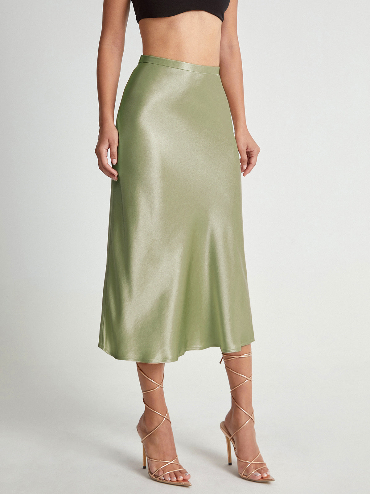 Falda Midi de Talle Alto con Corte Evasé para Mujer | Ideal para Uso Diario o Eventos Planificados