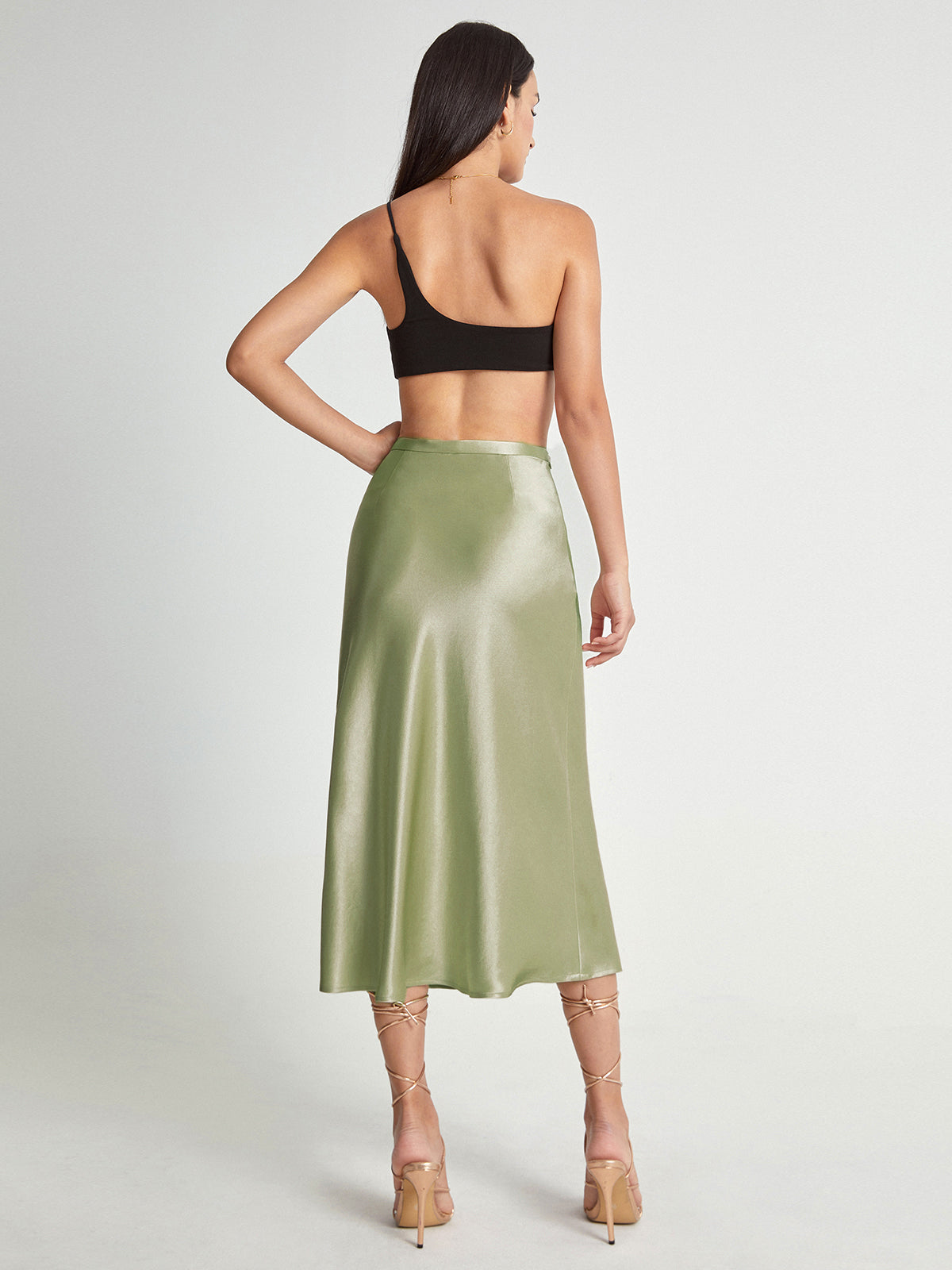 Falda Midi de Talle Alto con Corte Evasé para Mujer | Ideal para Uso Diario y Ocasiones Formales