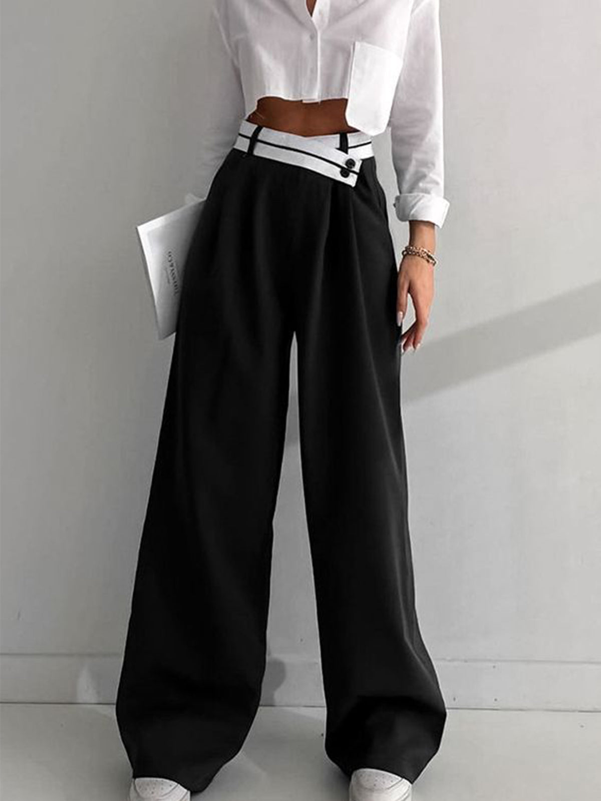 Pantalón Recto Con Ajuste Regular Para Mujer | Ideal Para Uso Diario