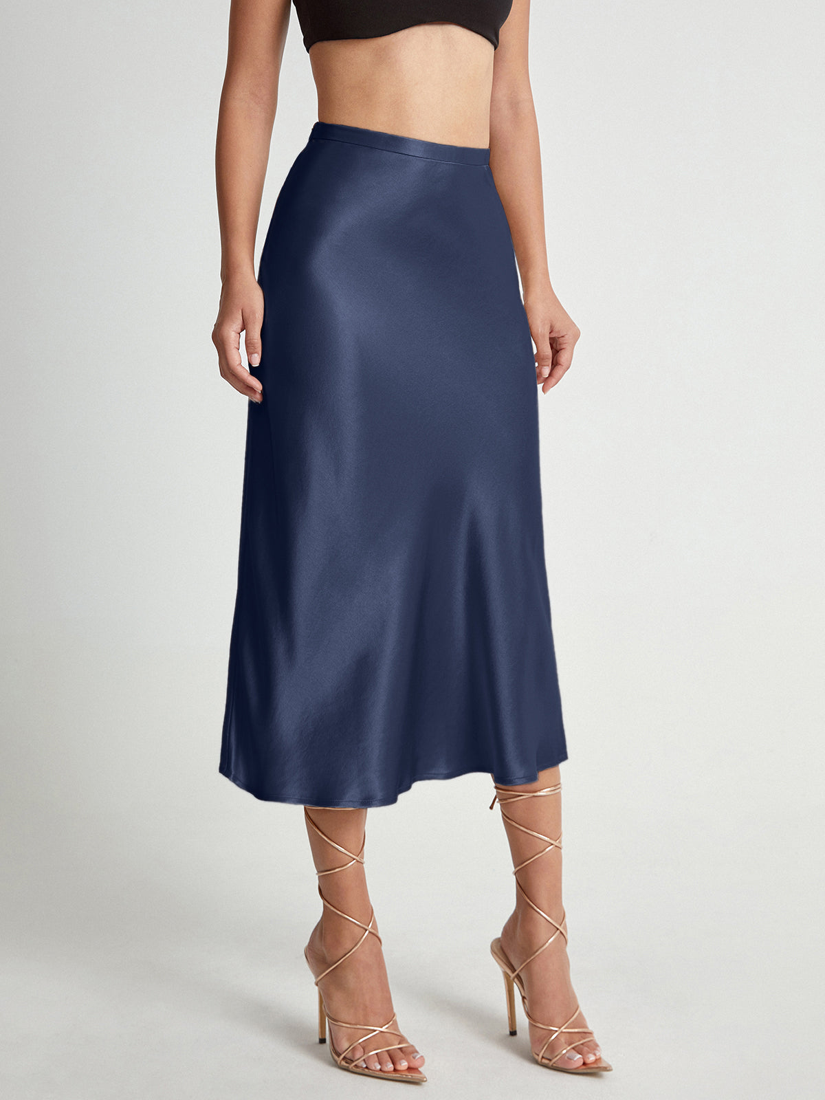 Falda Midi de Talle Alto con Corte Evasé para Mujer | Ideal para Uso Diario y Ocasiones Formales