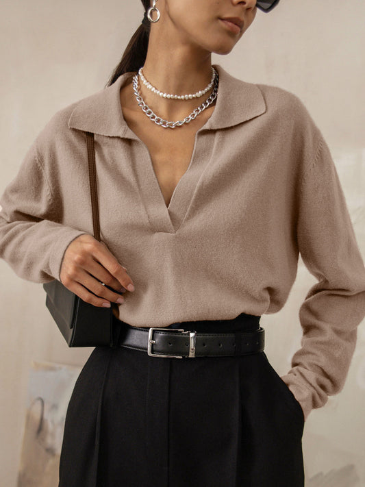 Jersey Con Cuello En V Y Manga Larga Para Adultos | Ideal Para Uso Diario E Informal
