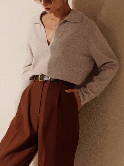 Jersey Con Cuello En V Y Manga Larga Para Adultos | Ideal Para Uso Diario E Informal