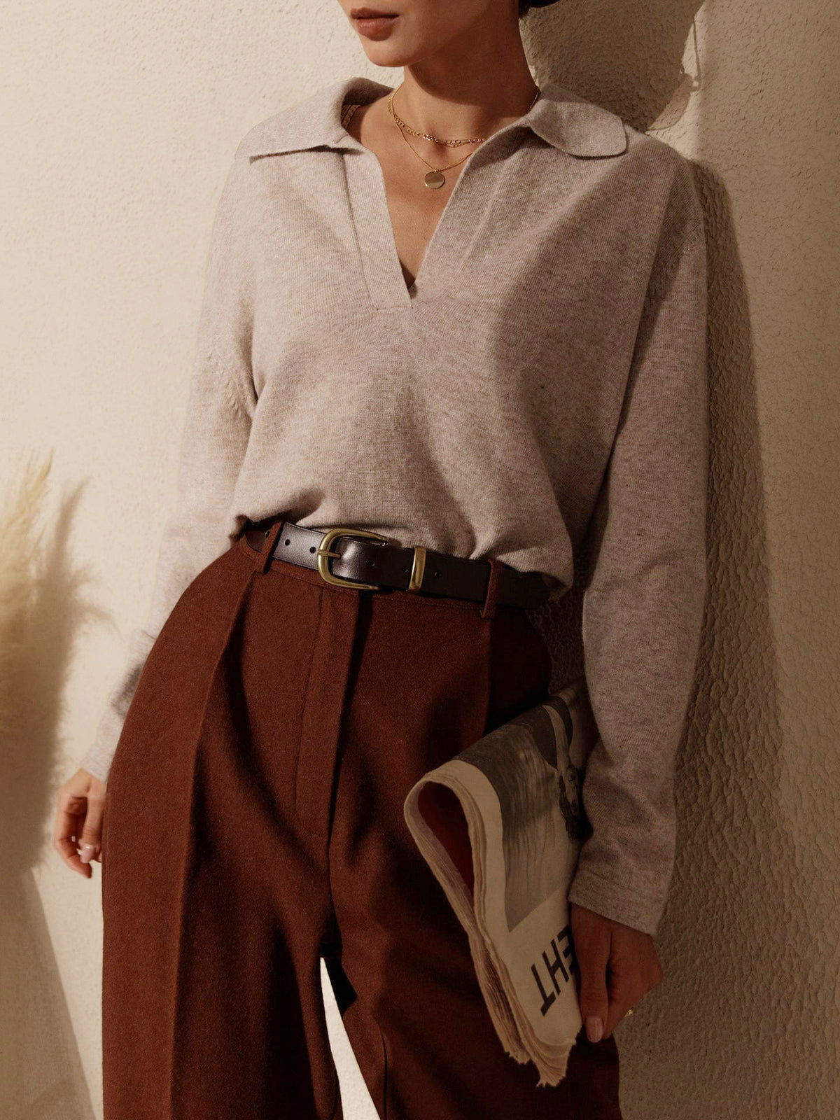 Jersey Con Cuello En V Y Manga Larga Para Adultos | Ideal Para Uso Diario E Informal