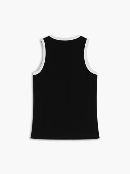 Camiseta Sin Mangas Con Detalles En Contraste Para Mujer | Ideal Para Uso Diario