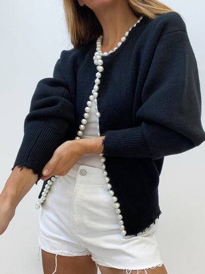 Cárdigan de Corte Estándar con Cuello Abierto para Mujer | Ideal para Uso Diario en Mi-Temporada