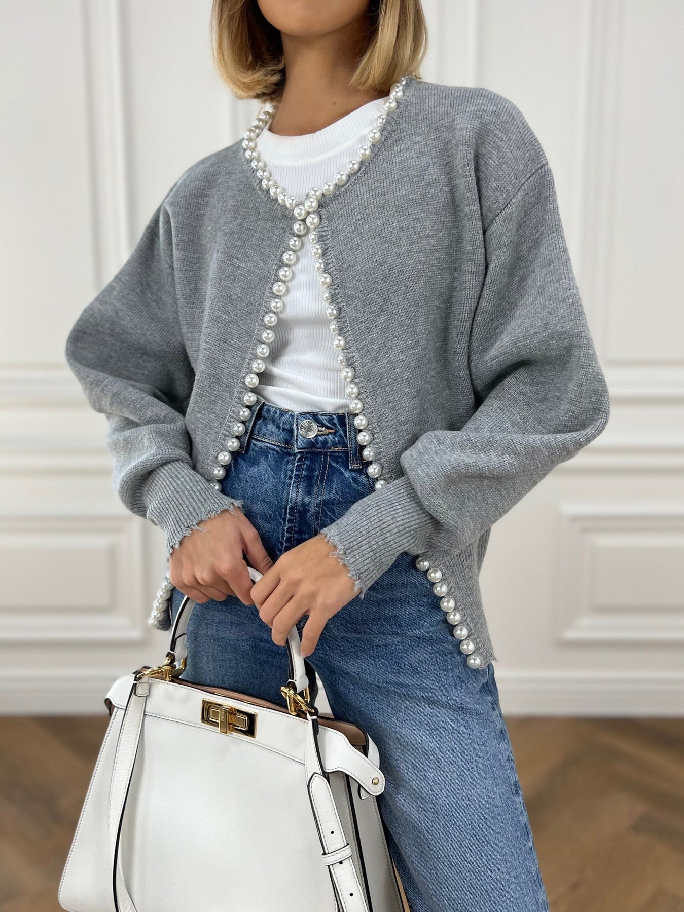 Cárdigan de Corte Estándar con Cuello Abierto para Mujer | Ideal para Uso Diario en Mi-Temporada