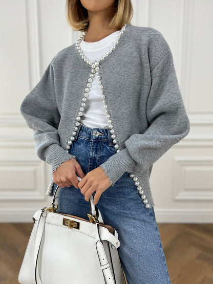Cárdigan de Corte Estándar con Cuello Abierto para Mujer | Ideal para Uso Diario en Mi-Temporada
