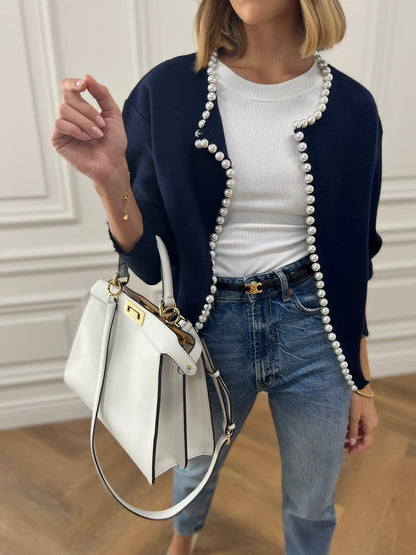 Cárdigan de Corte Estándar con Cuello Abierto para Mujer | Ideal para Uso Diario en Mi-Temporada