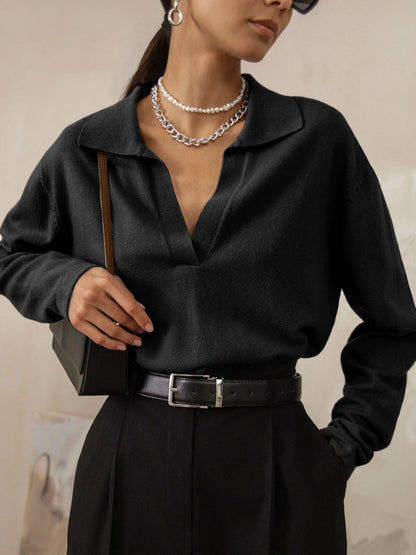 Jersey Con Cuello En V Y Manga Larga Para Adultos | Ideal Para Uso Diario E Informal