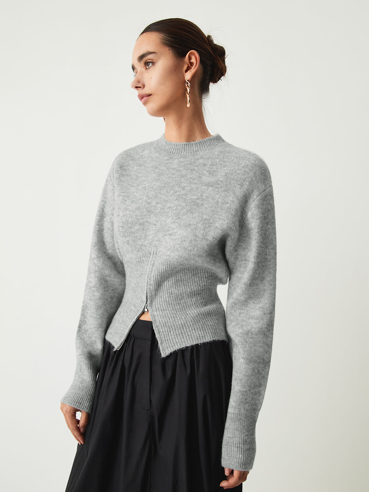 Jersey de Media Cremallera con Corte Relajado para Mujer | Ideal para Días de Invierno