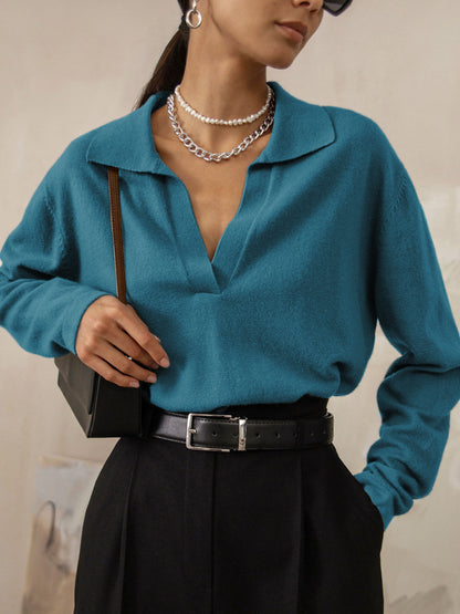 Jersey Con Cuello En V Y Manga Larga Para Adultos | Ideal Para Uso Diario E Informal