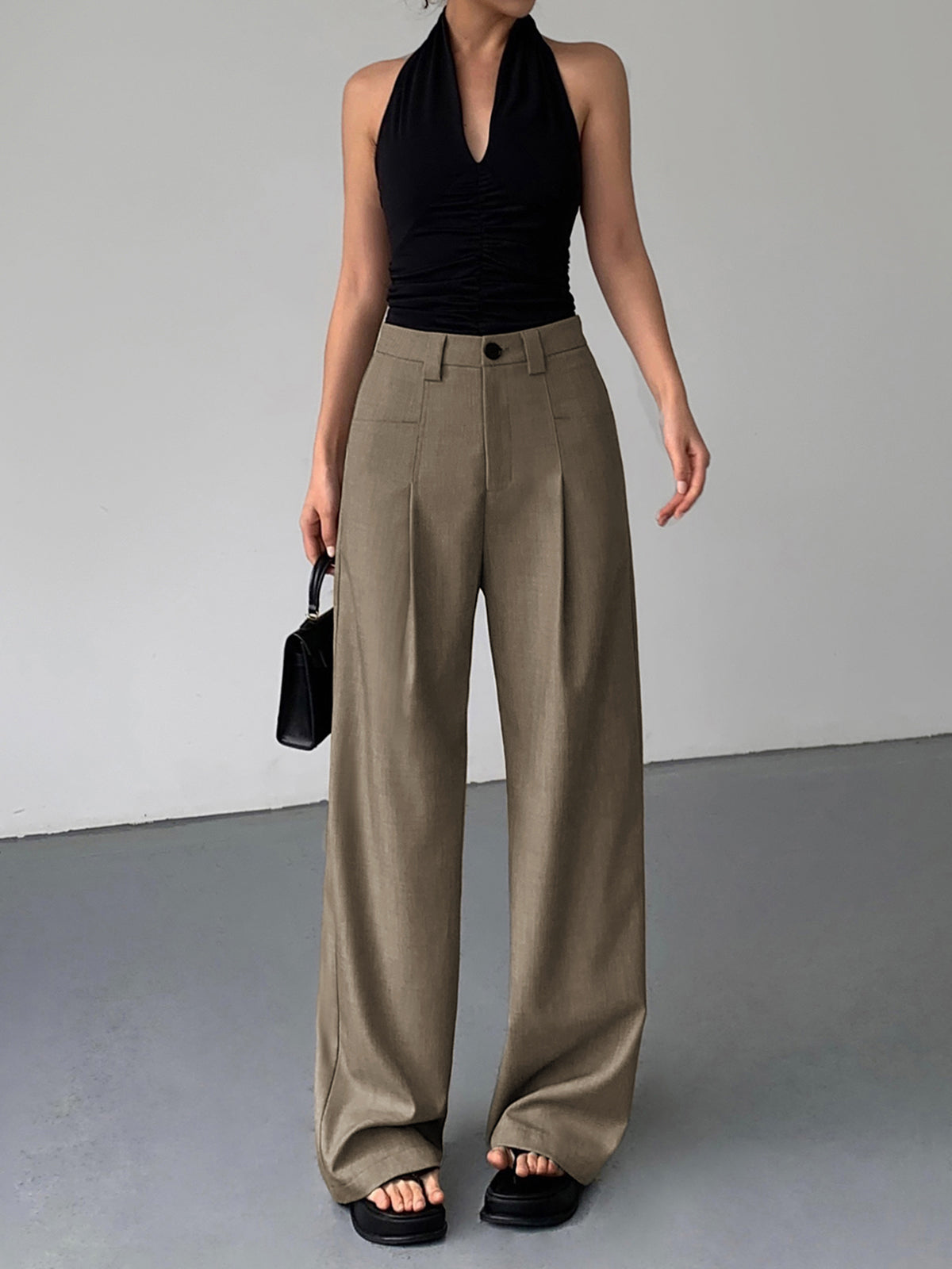 Pantalón Largo De Corte Recto Para Mujer | Ideal Para Uso Diario Y Profesional