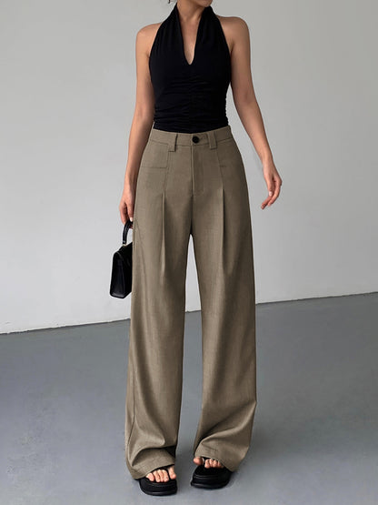 Pantalón Largo De Corte Recto Para Mujer | Ideal Para Uso Diario Y Profesional