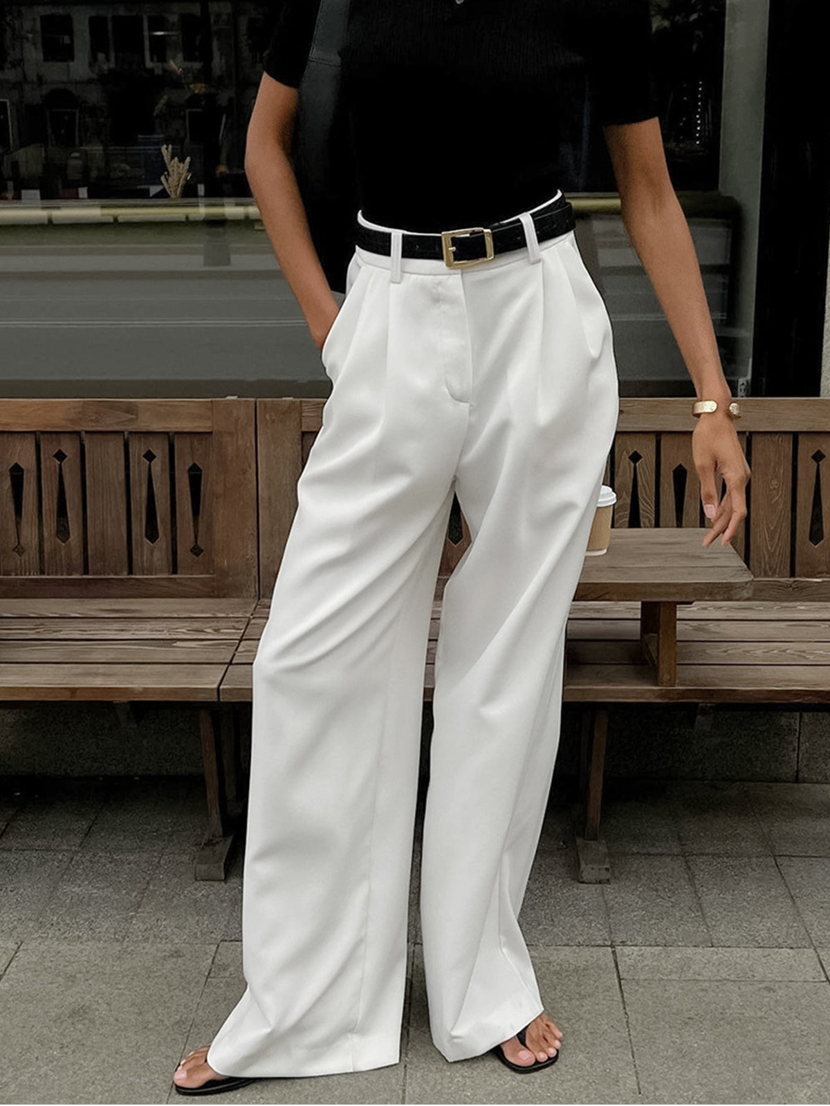 Pantalón De Corte Recto Para Mujer | Ideal Para Trabajo Y Actividades De Ocio