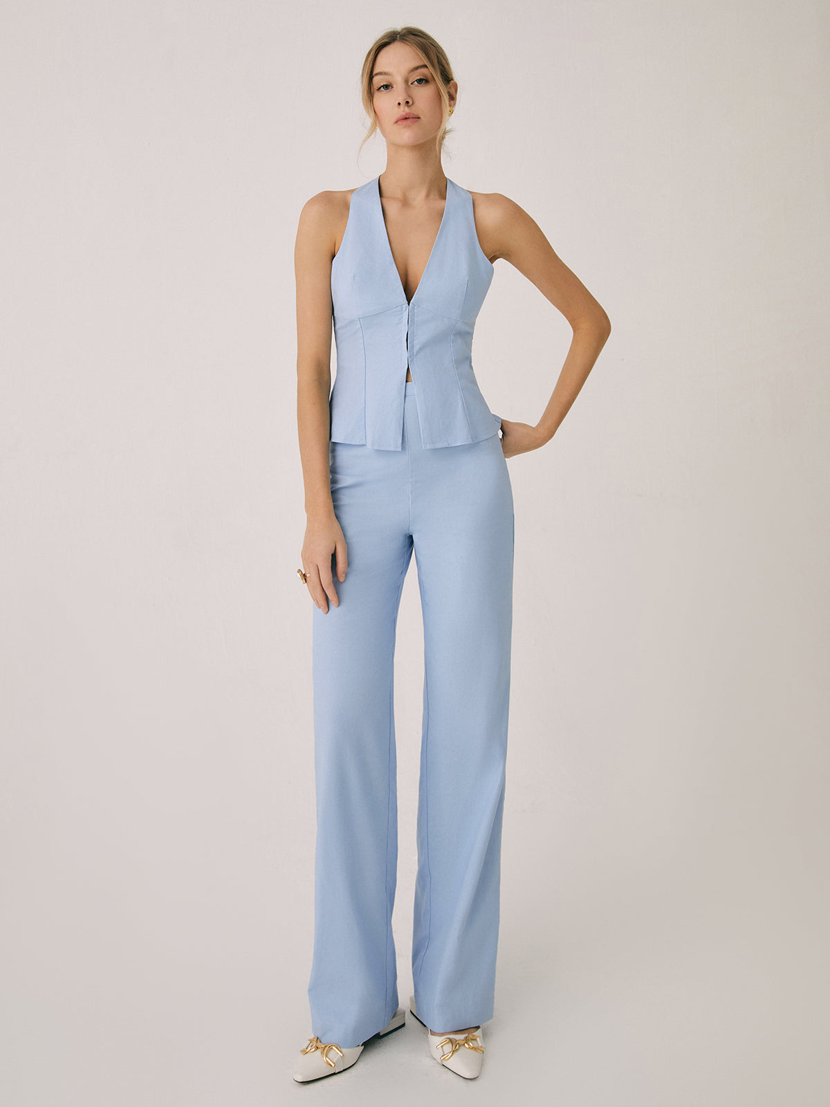 Conjunto De Dos Piezas con Chaleco y Pantalón para Mujer | Ideal para Uso Diario