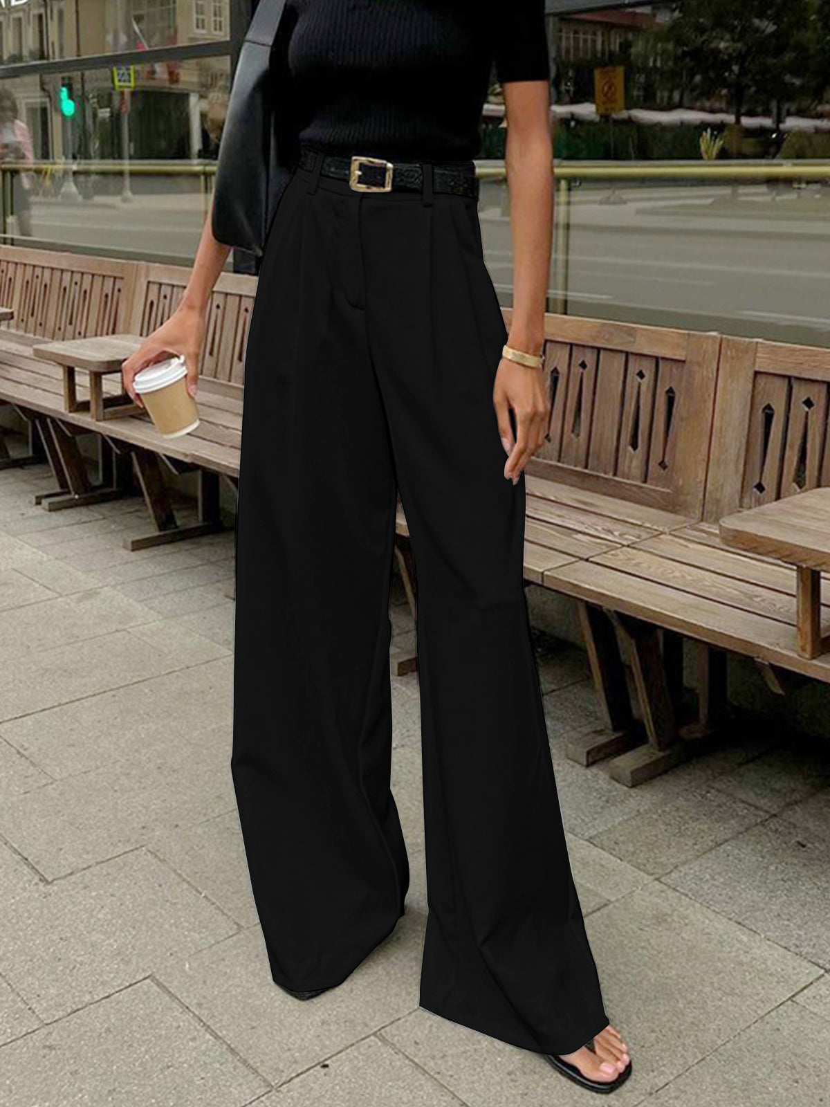 Pantalón De Corte Recto Para Mujer | Ideal Para Trabajo Y Actividades De Ocio