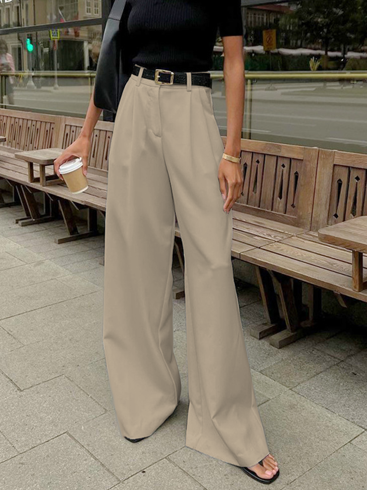 Pantalón De Corte Recto Para Mujer | Ideal Para Trabajo Y Actividades De Ocio