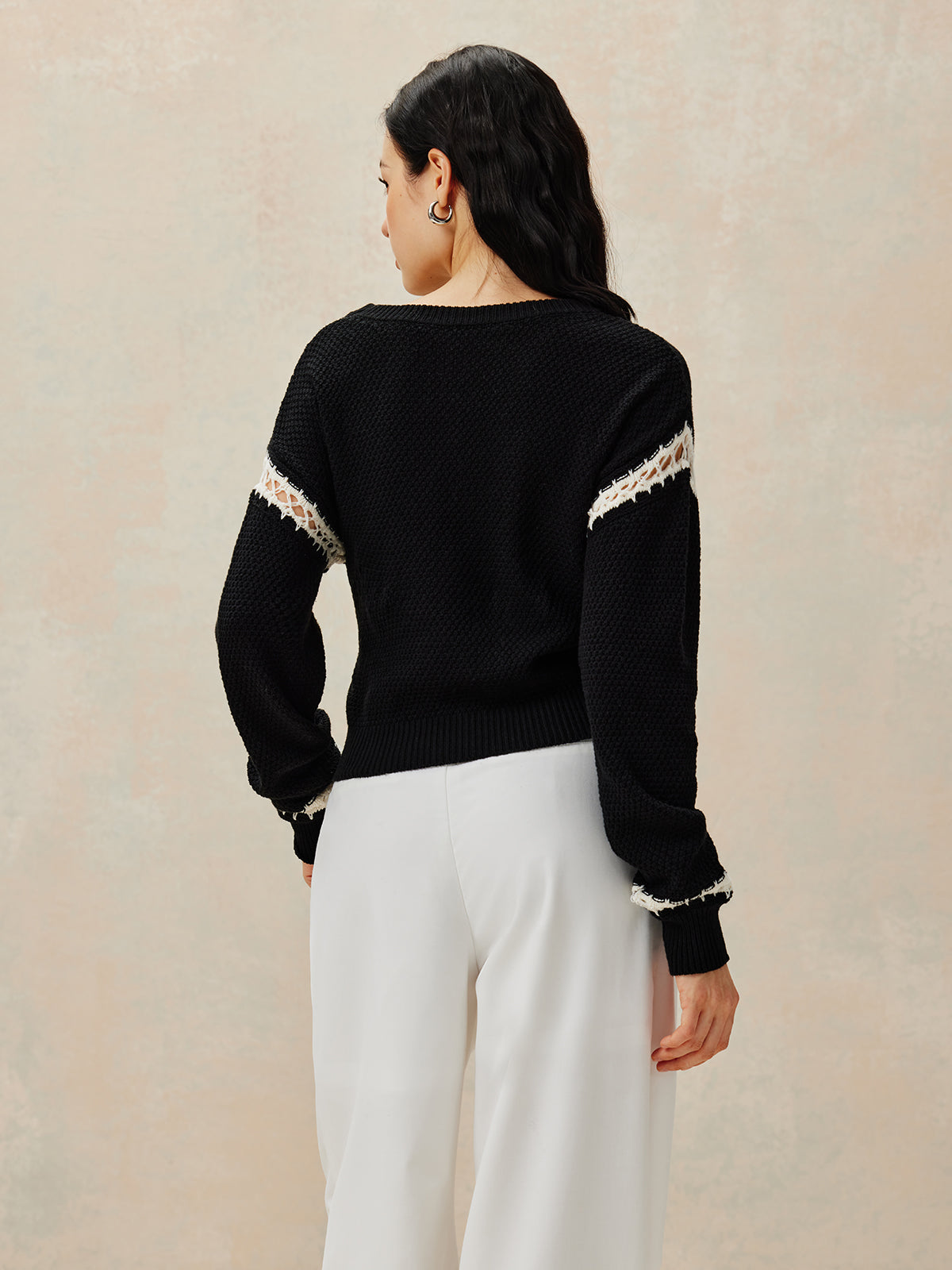 Jersey De Manga Larga Con Cuello Redondo Para Mujer | Ideal Para Uso Diario Y Superposición
