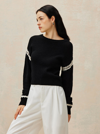Jersey De Manga Larga Con Cuello Redondo Para Mujer | Ideal Para Uso Diario Y Superposición